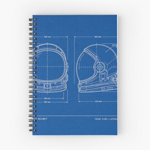 Item preview, Astronaut Helmet Blueprint – Space Engineering Technical Drawing designed and sold by Mavriboy.