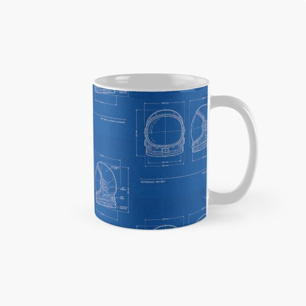Item preview, Astronaut Helmet Blueprint – Space Engineering Technical Drawing designed and sold by Mavriboy.
