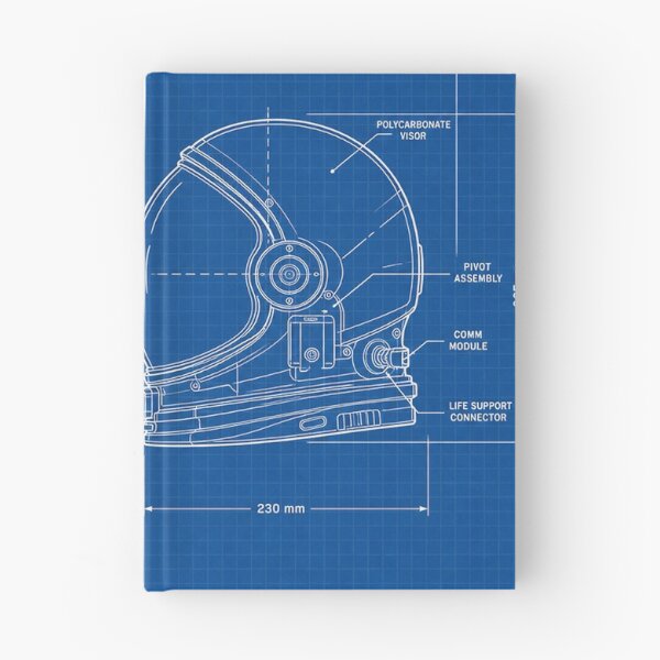 Item preview, Astronaut Helmet Blueprint – Space Engineering Technical Drawing designed and sold by Mavriboy.
