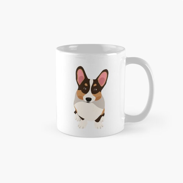 Item preview, Cute Tri-Color Corgi Puppy Sitting Flat Vector Art designed and sold by svitlaarty.