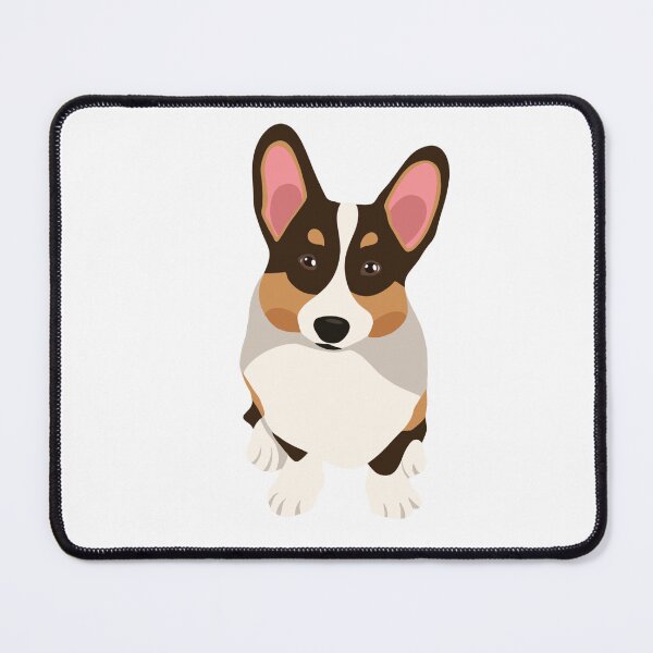Item preview, Cute Tri-Color Corgi Puppy Sitting Flat Vector Art designed and sold by svitlaarty.