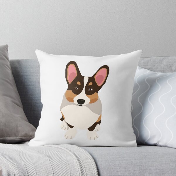 Item preview, Cute Tri-Color Corgi Puppy Sitting Flat Vector Art designed and sold by svitlaarty.