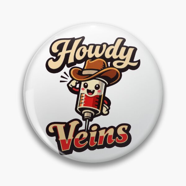 Item preview, Howdy Veins Retro Cowboy Phlebotomist designed and sold by Timeless Junction.