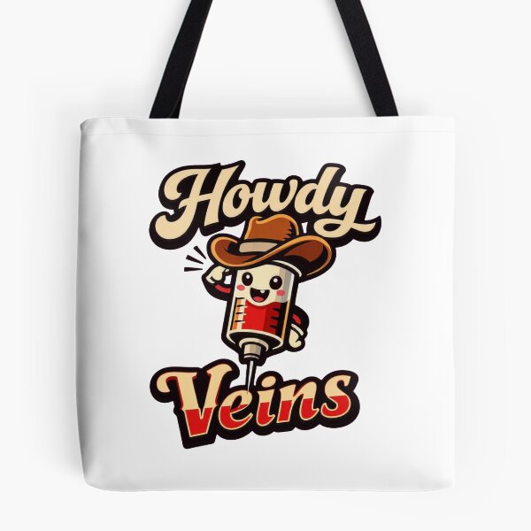 Item preview, Howdy Veins Retro Cowboy Phlebotomist designed and sold by Timeless Junction.