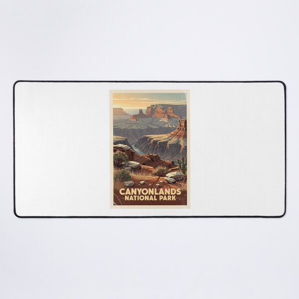 Item preview, Canyonlands National Park Vintage Travel Art designed and sold by Teelogic.