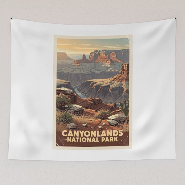Item preview, Canyonlands National Park Vintage Travel Art designed and sold by Teelogic.