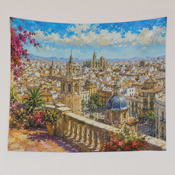 Item preview, A painting of Valencia, Spain – A Beautiful city in Europe. designed and sold by GalleryKauffeld.