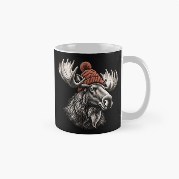 Item preview, Bull Moose With A Beanie Mountain Wildlife Design designed and sold by VGAfanatic.