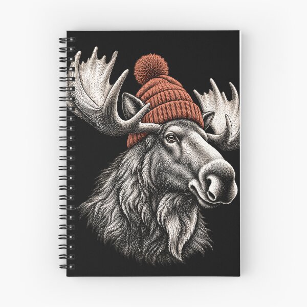 Item preview, Bull Moose With A Beanie Mountain Wildlife Design designed and sold by VGAfanatic.