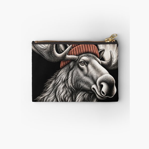 Item preview, Bull Moose With A Beanie Mountain Wildlife Design designed and sold by VGAfanatic.