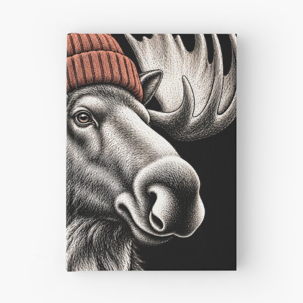 Item preview, Bull Moose With A Beanie Mountain Wildlife Design designed and sold by VGAfanatic.