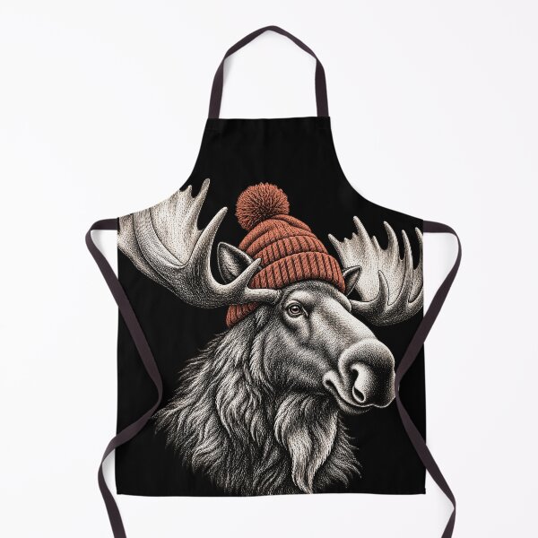 Item preview, Bull Moose With A Beanie Mountain Wildlife Design designed and sold by VGAfanatic.