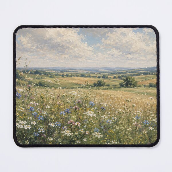 Item preview, Wildflower Meadow Oil Painting Rolling Hills Summer designed and sold by Jozefin's Studio.