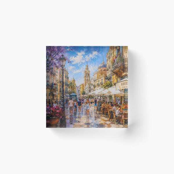 Item preview, Valencia, Spain – a painting of a summer day in this beautiful European city. designed and sold by GalleryKauffeld.