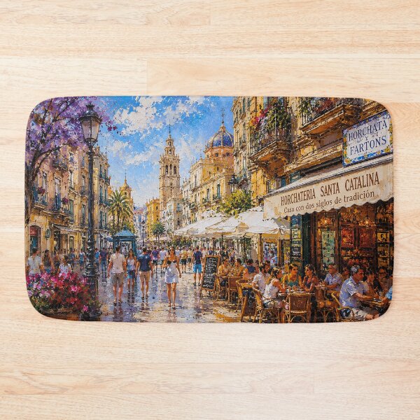 Item preview, Valencia, Spain – a painting of a summer day in this beautiful European city. designed and sold by GalleryKauffeld.