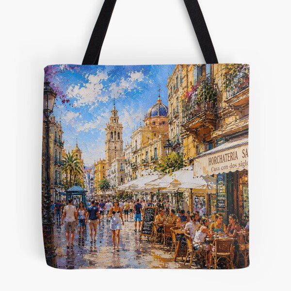 Item preview, Valencia, Spain – a painting of a summer day in this beautiful European city. designed and sold by GalleryKauffeld.