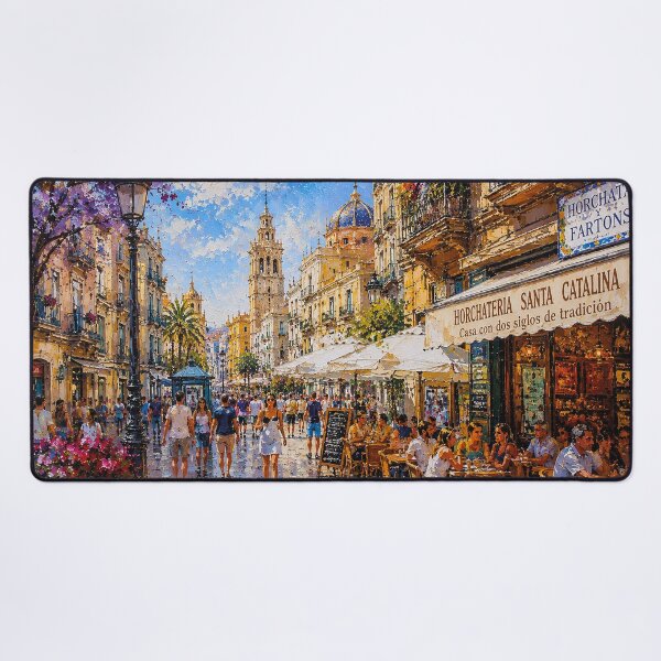 Item preview, Valencia, Spain – a painting of a summer day in this beautiful European city. designed and sold by GalleryKauffeld.