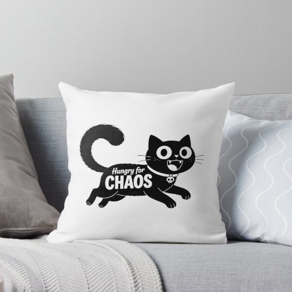 Item preview, Hungry for CHAOS Black Cat Mischief Design designed and sold by SoyLamderma.