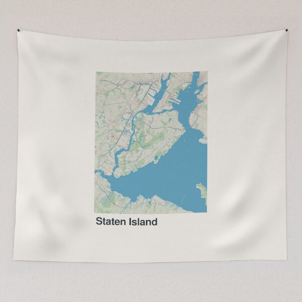 Item preview, Staten Island Minimalistic Map Art designed and sold by MapsNerd.