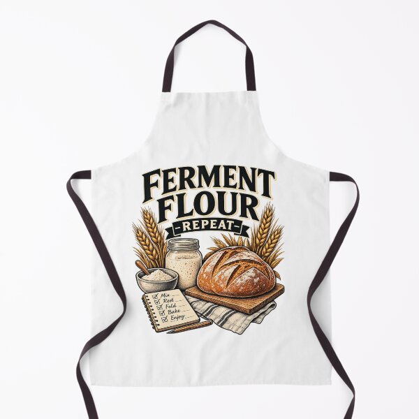 Item preview, Ferment Flour Repeat Sourdough Baking T-Shirt designed and sold by Bold Habit Co..