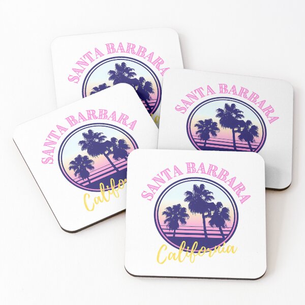 Item preview, Santa Barbara California - Retro Sunset And Palm Trees Design designed and sold by baersylvie.
