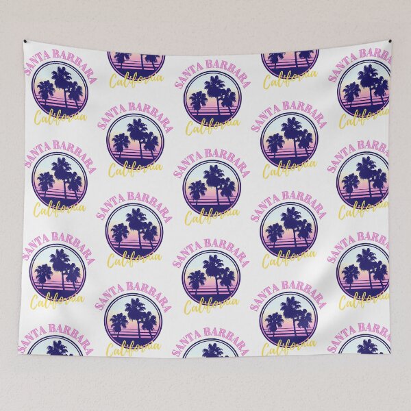 Item preview, Santa Barbara California - Retro Sunset And Palm Trees Design designed and sold by baersylvie.