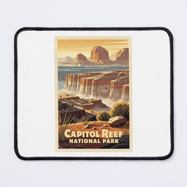 Item preview, Capitol Reef National Park Vintage Travel Art designed and sold by Teelogic.