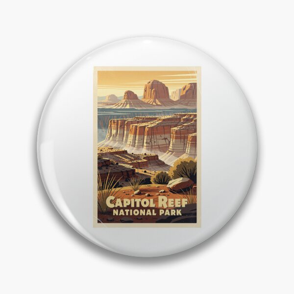 Item preview, Capitol Reef National Park Vintage Travel Art designed and sold by Teelogic.