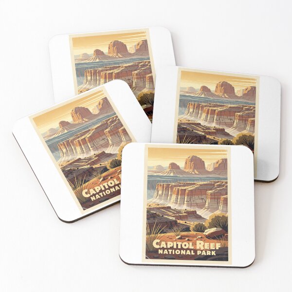 Item preview, Capitol Reef National Park Vintage Travel Art designed and sold by Teelogic.