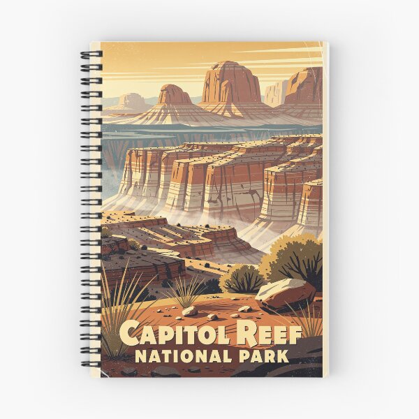 Item preview, Capitol Reef National Park Vintage Travel Art designed and sold by Teelogic.