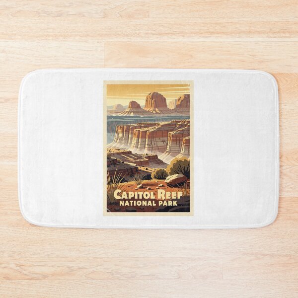 Item preview, Capitol Reef National Park Vintage Travel Art designed and sold by Teelogic.