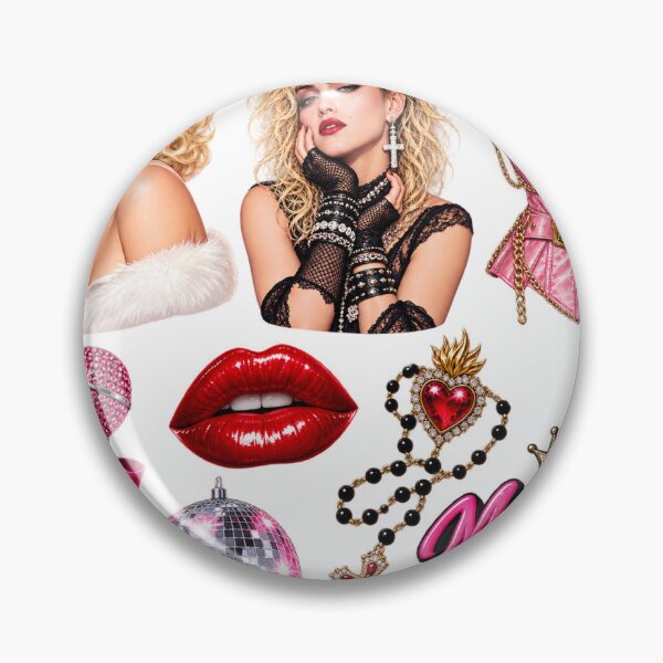 Item preview, Madonna Inspired Sticker Pack – Material Girl Pop Icon Collage designed and sold by alxndrsunny.