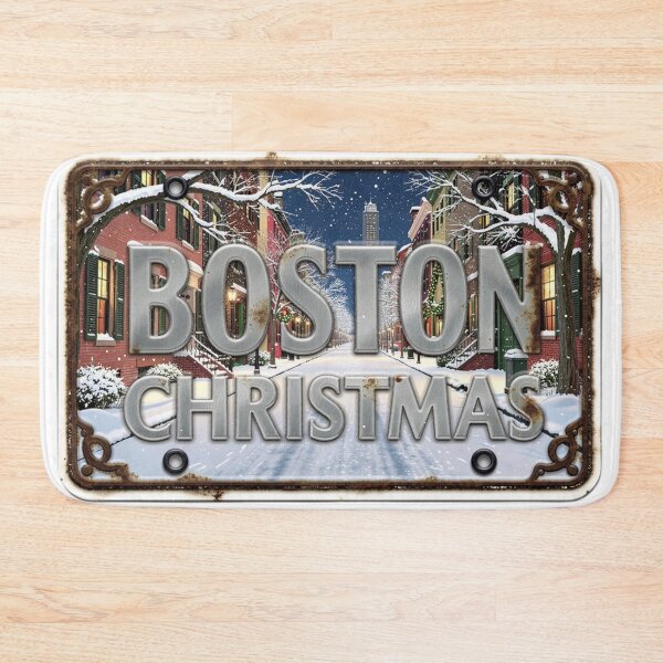 Item preview, Boston Christmas Retro Holiday Souvenir Plate designed and sold by The Souvenir Dept..