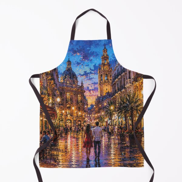 Item preview,  Valencia by night painting, Spain – A Beautiful city in Europe. designed and sold by GalleryKauffeld.