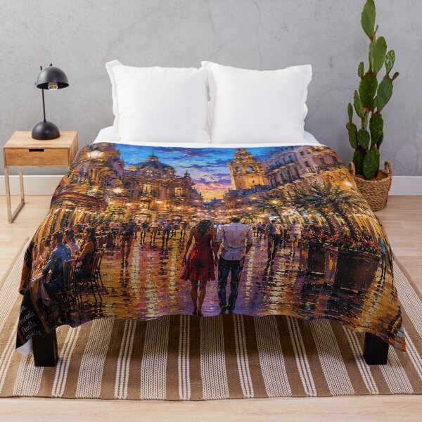 Item preview, Valencia by night painting, Spain – A Beautiful city in Europe. designed and sold by GalleryKauffeld.