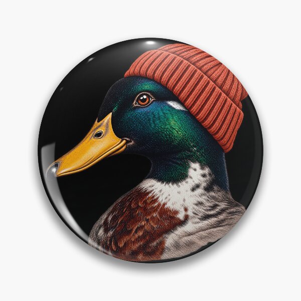 Item preview, Mallard Duck Wearing Beanie Birding Wildlife Retro Graphic designed and sold by VGAfanatic.