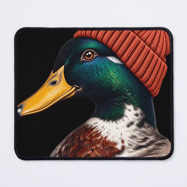 Item preview, Mallard Duck Wearing Beanie Birding Wildlife Retro Graphic designed and sold by VGAfanatic.