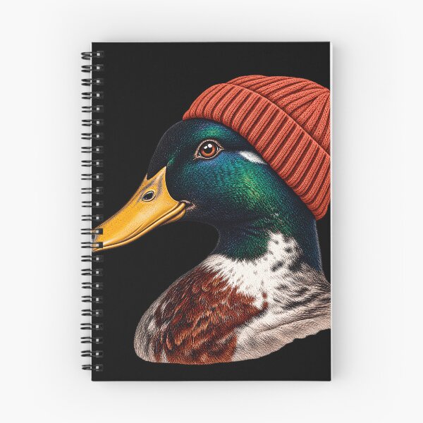 Item preview, Mallard Duck Wearing Beanie Birding Wildlife Retro Graphic designed and sold by VGAfanatic.