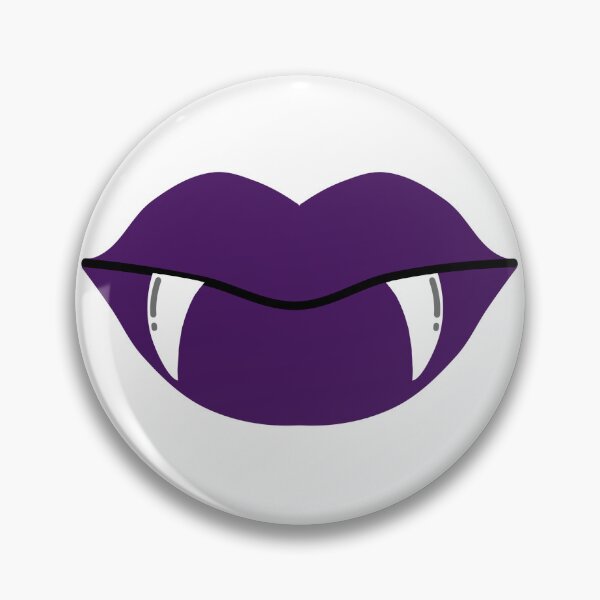 Item preview, Labios de vampiro morados con colmillos (diseño de Halloween) designed and sold by Tanapan2529.