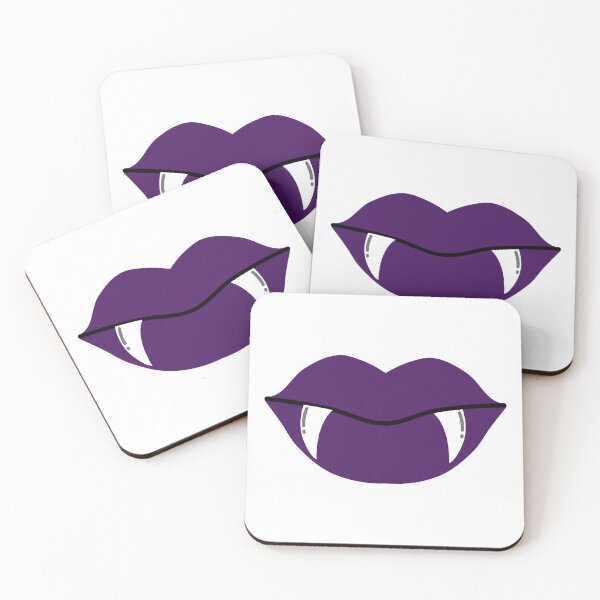 Item preview, Purple Vampire Lips with Fangs Halloween Design designed and sold by Tanapan2529.