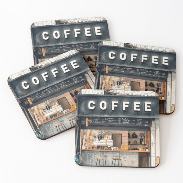 Item preview, Coffee Shop designed and sold by KapowStickers.