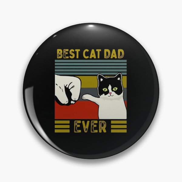 Item preview, Best Cat Dad Ever Fist Bump Retro Design designed and sold by SoyLamderma.