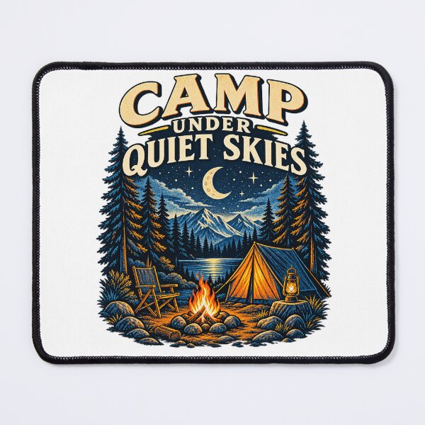 Item preview, Camp Under Quiet Skies Night Camping T-Shirt designed and sold by Bold Habit Co..