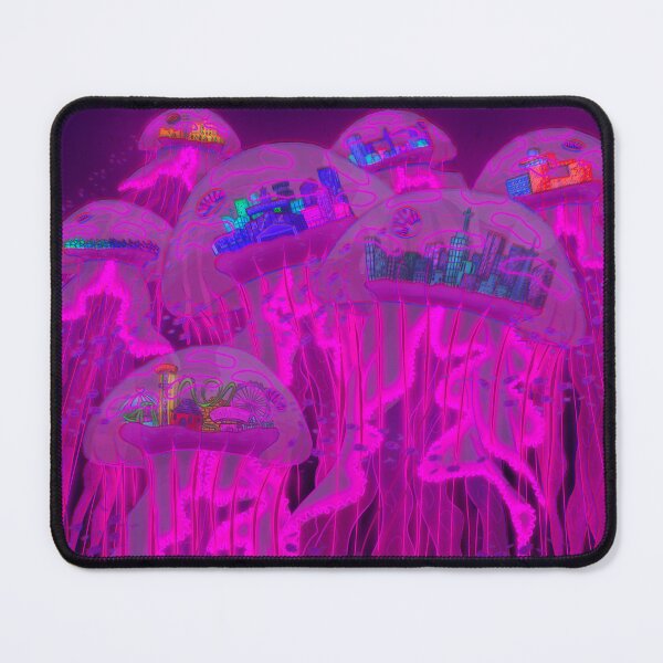 Item preview, Jellyfish Dystopian Cities – Surreal Ocean Fantasy designed and sold by TheMossAndMermaid.
