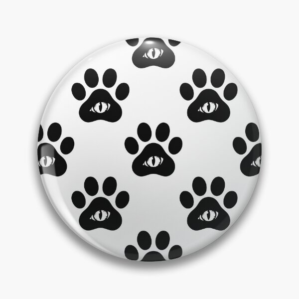 Item preview, Black and White Eye Paw Print Pattern designed and sold by bolayousri.