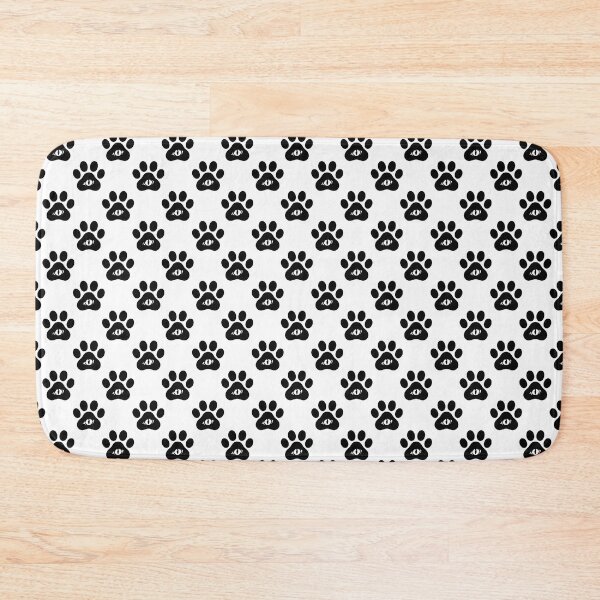 Item preview, Black and White Eye Paw Print Pattern designed and sold by bolayousri.