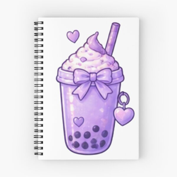 Item preview, Cute Purple Bubble Tea with Bow and Heart – Kawaii Boba Aesthetic designed and sold by Kiralemon.