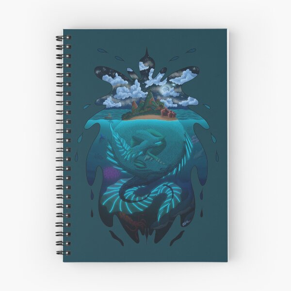Item preview, Leviathan Island – Sleeping Sea Monster Fantasy Art designed and sold by TheMossAndMermaid.