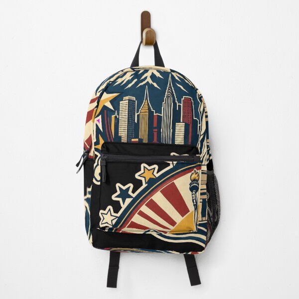 Item preview, Retro New York Statue of Liberty Badge — Dark Edition designed and sold by TheOddPrints.