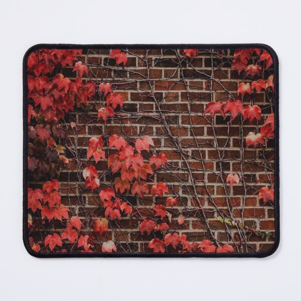 Item preview, Red Autumn Ivy on Brick Wall — Crimson Fall Foliage Texture designed and sold by LYAN-STORE.